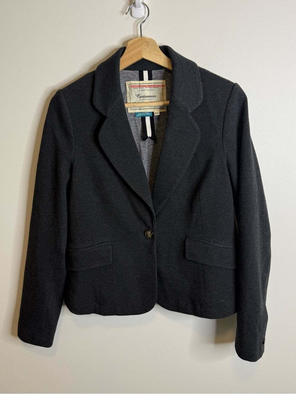 Cartonnier gray Tailored Single-Button Blazer Anthropologie